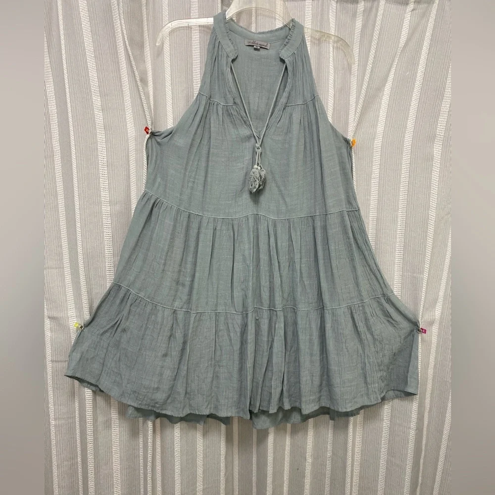 Wishlist Apparel Sleeveless Flowy Dress Blue Size M - Picture 1 of 8